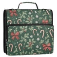 thumbnail image 5 of FORMRS Zipper Binder with Shoulder Strap 2-inch Ring 500 Sheet Capacity File Bag, Christmas Candy Cane, 5 of 5