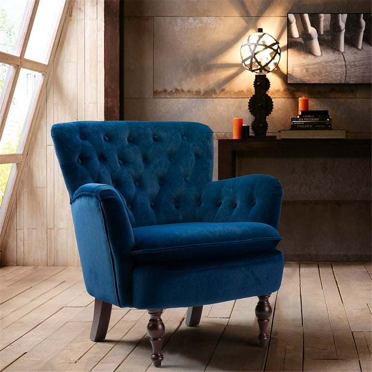 Didonato velvet tufted online upholstered armchair