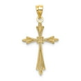 thumbnail image 3 of FJC Finejewelers 14k Yellow Gold Bright Cut Cross with Fancy Edges Box Center Charm, 3 of 3