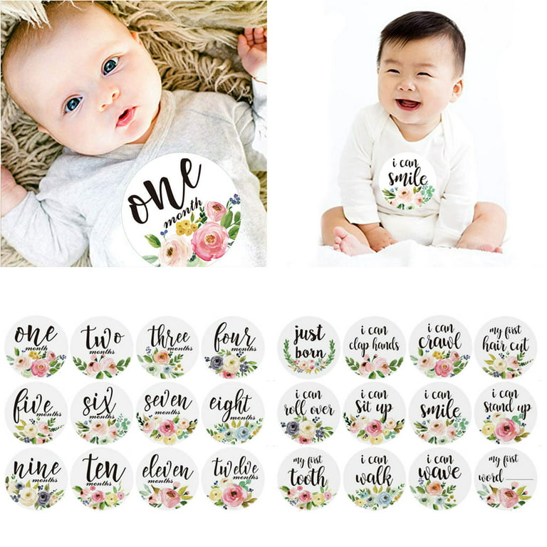 Monthly Baby Stickers 12 Month Milestone Sticker for Newborn Babies Gi –  Months In Motion