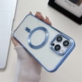 thumbnail image 2 of Designed for iPhone 13 Case,Compatible with MagSafe,Thin Slim Transparent Non Yellowing, Hybrid Soft Silicone Bumper & Hard Plastic Protective Cover for Women Men Girls, Blue, 2 of 11