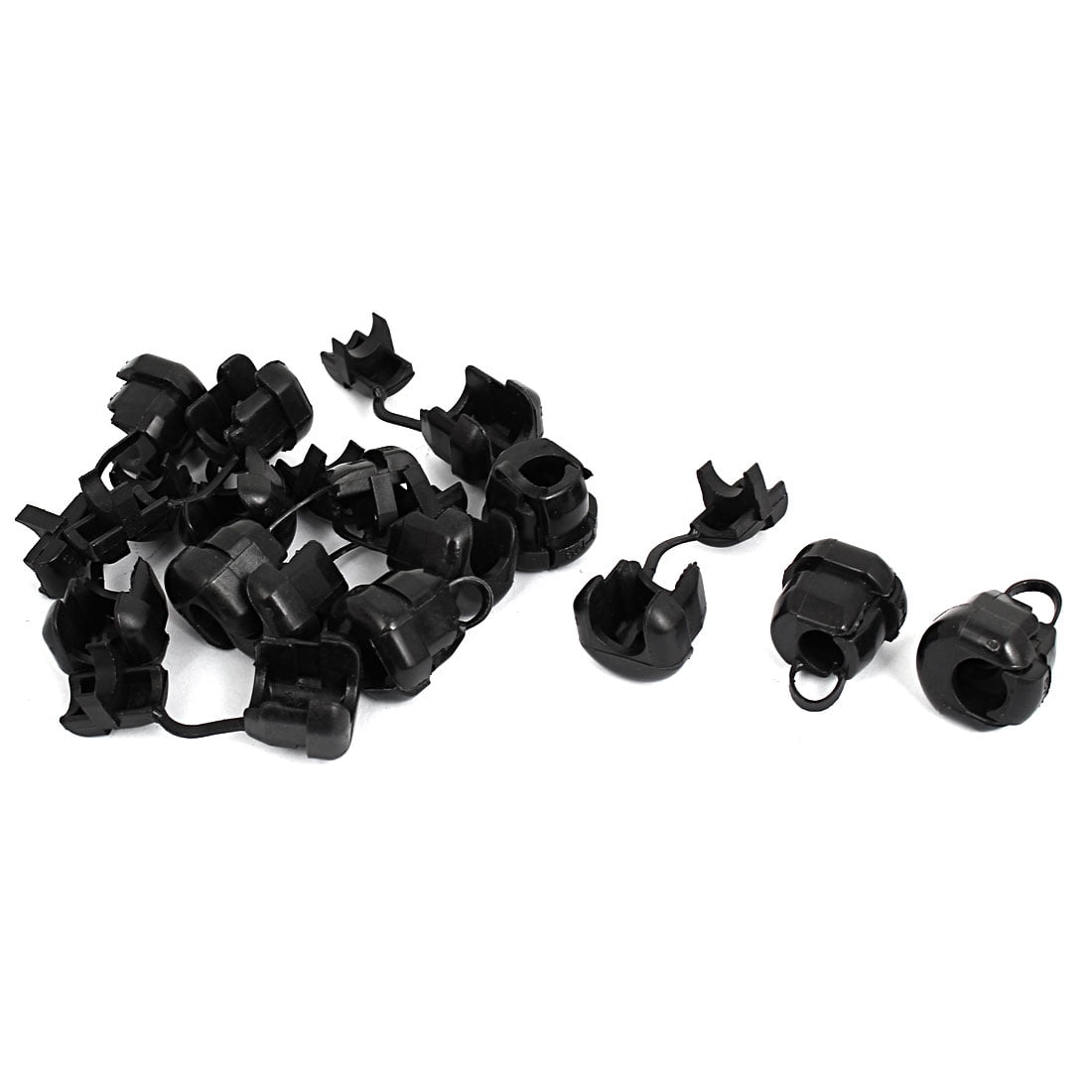 Uxcell 20 Pcs Round Cable Wire Strain Relief Bush Grommet 12mm Length