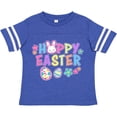 thumbnail image 3 of Inktastic Happy Easter with Bunny Face and Easter Eggs Girls Toddler T-Shirt, 3 of 5
