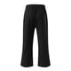thumbnail image 4 of Pantalones de cintura alta y pierna ancha con cordón para mujer - Pantalones elásticos de poliéster con bolsillos para todas las estaciones, 4 of 5