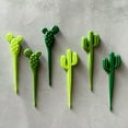 thumbnail image 3 of Monstrate Paquete de 6 tenedores de frutas, palillos de ensalada de fiesta de plástico, palitos de aperitivos, decoración lavable para Cocina y Comedor, 3 of 6