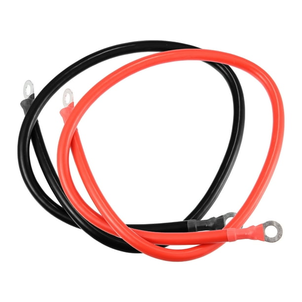Cables de Batería para Auto 2uds 2 AWG 120 cm Rojo Negro Unique Bargains