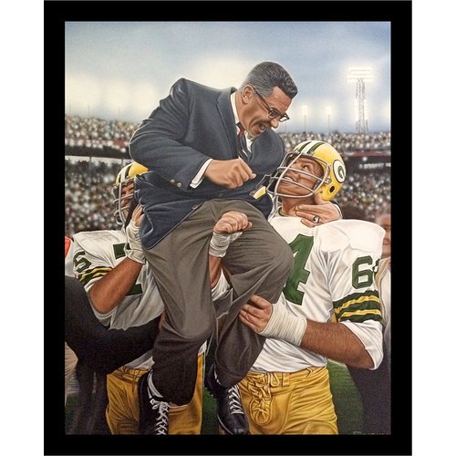 Buy Art For Less Vince Lombardi Bay Packers Print Poster By Darryl Vlasak Framed Memorabilia