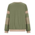 thumbnail image 4 of jtjvou Colorblock Striped Oversized Sweatshirt for Women Loose Crewneck Long Sleeve Casual Pullover Blouse Tunic Tops Green L, 4 of 5