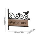 thumbnail image 3 of SLYNSHome Cast Iron Door Welcome Sign,Heavy Duty Wall Mount Birds Welcome Plaque Front Door Sign for Door, Entrance, Porch of Home, 3 of 6