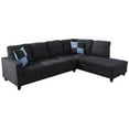 thumbnail image 2 of Star Home Living 2-piece Gray Striped Right Chaise Sectional, 2 of 5