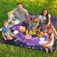 thumbnail image 7 of Colorful Tie Dye Vortex Outdoor Picnic Blanket, Foldable Waterproof Beach Mat, Portable Beach Blanket for Beach Camping, Hiking, Family Concerts, 7 of 7