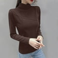 thumbnail image 7 of Women's Fleece Thermal Mock Neck Long Sleeve Warm Underwear Shirt/Top Soft Stretchy Fitted Base Layer Shirt, 7 of 7