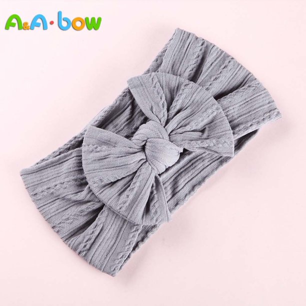 1 Uds. Diadema con lazo de nailon tejido con Cable, talla única para todas las diademas de nailon, diademas anchas de nailon, diademas para bebés, tocados con lazo de nudo Tan Jianjun unisex
