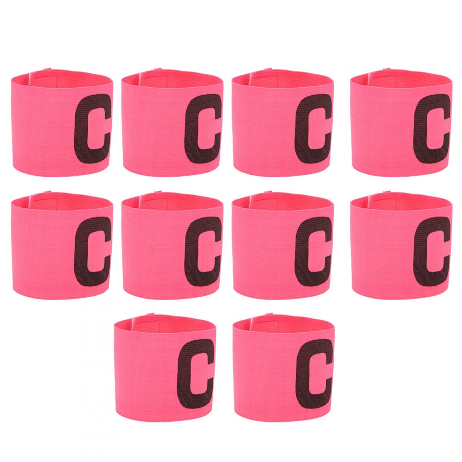 Lot De 4 Brassards De Capitaine De Football – Couleurs Bleu, Vert Fluo, Jaune, Rouge – Taille Ajustable (Velcro) – En Polyester élastique – Pour Adultes, Juniors Et Enfants