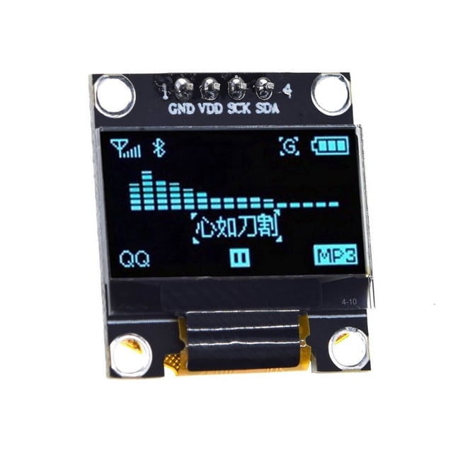 Inteprter Módulo de pantalla OLED blanco serie IIC de 0,96 pulgadas 128X64 I2C 12864 tablero de pantalla LCD GND VCC SCL SDA 0,96 para Electrónica miscelánea azul