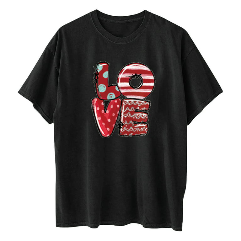 KIJBLAE Sales Men's Valentine's Day Shirts Round Neck Pullover