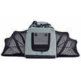 thumbnail image 2 of Pet Life ® 'Hounda Accordion' Metal Framed Soft-Folding Collapsible Dual-Sided Expandable Pet Dog Crate, 2 of 9