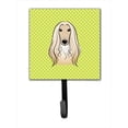 thumbnail image 1 of Checkerboard Lime Green Afghan Hound Leash Or Key Holder, 4.25 W x 7 H In., 1 of 1