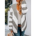 thumbnail image 2 of QWZNDZGR Womens Open Front Long Sleeve Chunky Knit Cardigan Sweaters Loose Outwear Coat, 2 of 8