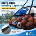 thumbnail image 3 of Tutuviw Pool Float Storage Bag,Heavy-Duty Pool Storage Bag,Foldable Swimming Pool Hanging Mesh Organizer Large Adjustable Net for Inflatables Balls Toys,Floats, Football, Basketballs (Black), 3 of 6