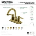 thumbnail image 4 of Kingston Brass KS8666DL Concord Double-Handle 4" Centerset Bathroom Faucet with Brass Pop-Up, Polished Nickel, 4 of 5