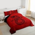 thumbnail image 3 of Feelyou Chinese Dragon Print Twin Comforter Sets, Red Graffiti Bedding Set, 2-Piece, 3 of 8