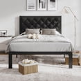thumbnail image 3 of Lifezone Bed Frame with Headboard PU Leather Upholstered and All Metal Slats Support Platform, Twin, 3 of 7