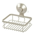 thumbnail image 4 of iDesign Everett Push Lock Steel Suction Soap Holder and Organizer, 5.2" x 4.25" x 4.67", Satin, 4 of 4