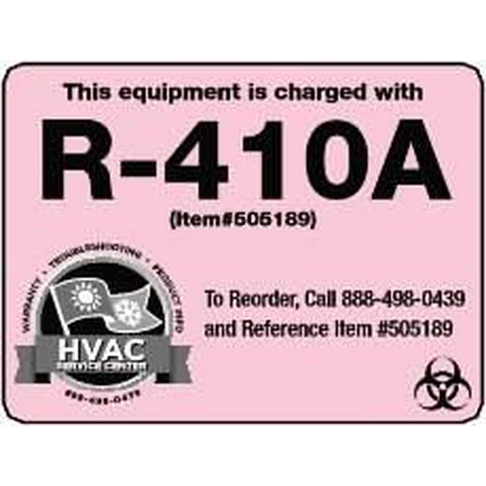 410A REFRIGERANT ID LABEL