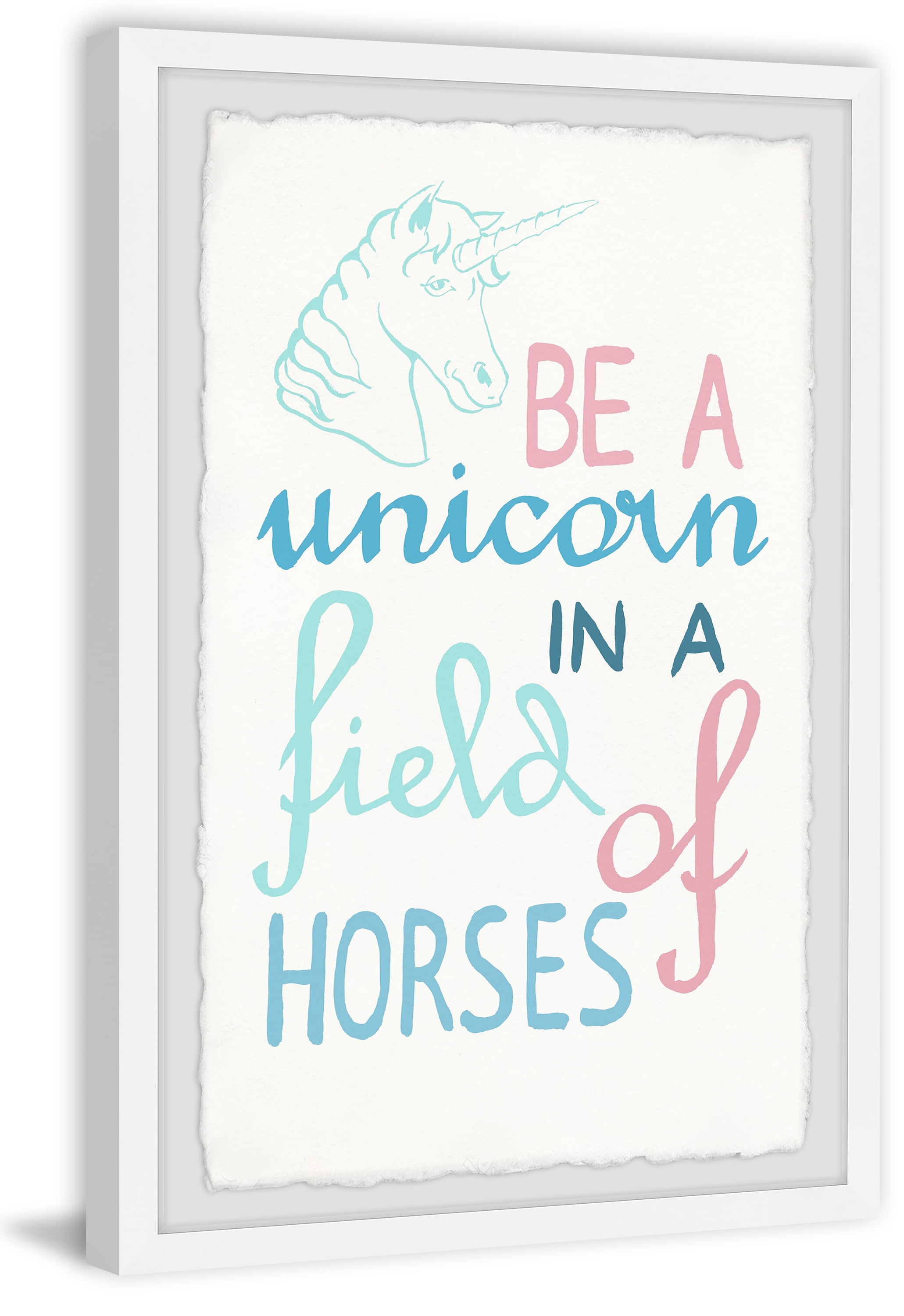 Marmont Hill Be A Unicorn Framed Wall Art, 12.00 in x 1.50 in