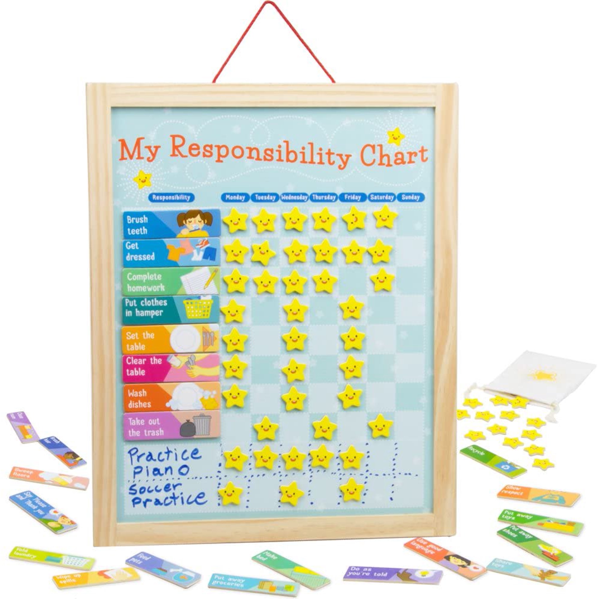 Imagination Generation My Responsibility Chart, Magnetic Dry Erase Wooden Chore  Chart with Storage Bag, 24 Goals and 56 | Walmart Canada