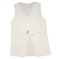 thumbnail image 5 of DuoJiaJ Women's Long Linen Vest Summer Casual Sleeveless Womens Puffer Coat Beige S, 5 of 5