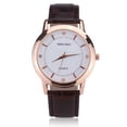thumbnail image 2 of EeaseMX 2 relojes de cuarzo elegantes y modernos, sencillos y casuales, para parejas (marrón para hombre y marrón para mujer)., 2 of 7