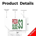 thumbnail image 2 of Pizza Slice $3 Yard Sign 10 Pack of 18 Inch x 24 Inch Single Sided Weatherproof Heavy-Duty Plastic with Stake | Budget-Friendly Pricing, Fresh Ingredients, Restaurant Specials | Made in, 2 of 7