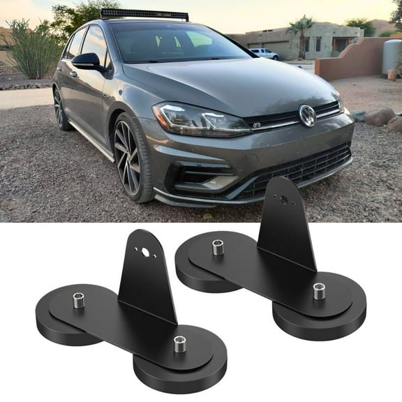 Nilight 2Pcs 8" Magnetic Base Led Light Bar Mounting Brackets, Powerful Sucker Holder for Straight Curved Side-Mounted Light Bar Mounting on Hood Roof, Black