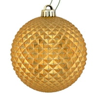 Vickerman 4" Copper Gold Durian Glitter Ball Ornament, 6 per Bag