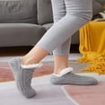 thumbnail image 3 of wefenad Calcetines tipo pantuflas para mujer y hombre, cálidos y antideslizantes, de punto grueso, con forro polar sherpa, cómodos y esponjosos, ideales para el interior, 3 of 3