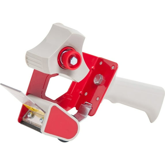 Business Source Pistol Grip Tape Dispenser - 3" Core - Adjustable Tension Mechanism - Red - 1 Each | Bundle of 2 Each