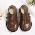 thumbnail image 6 of Rexoro Girls School Loafers Premium PU Leather Double Buckle Wedding Flats Dress, 6 of 7