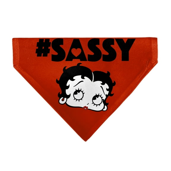 Betty Boop Pet Bandana Betty Boop #Sassy Face Red Black Slip On Collar Bandana Only