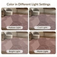 thumbnail image 7 of ODIKA 8'x10' Washable Area Rug Non-Slip Chair-Friendly Mat Mauve Solid Abstract Field Boho Geometric Lines Minimalist Tonal for Dining Room, Large Office, Lounge, 7 of 7