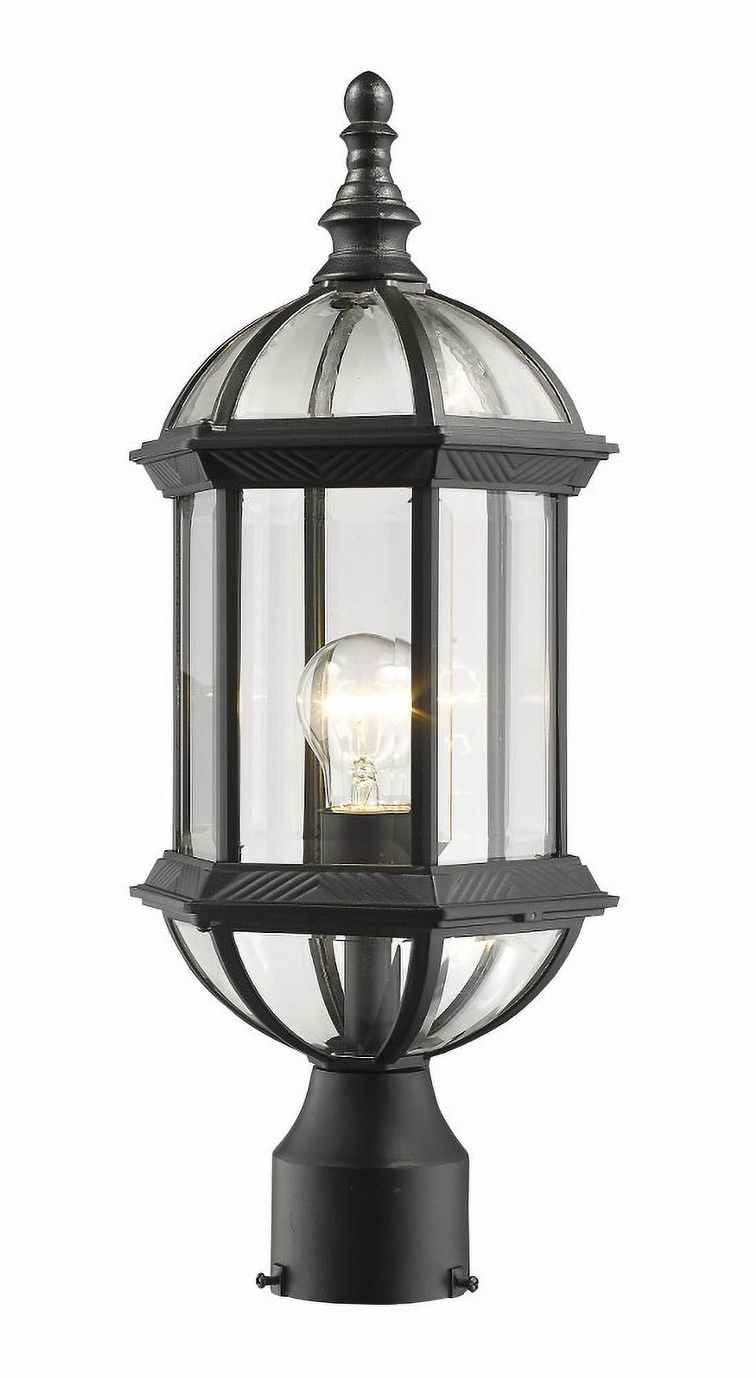 1 Light Outdoor Post Mount Lantern In Industrial Style 8 1 Light Outdoor Post Mount Lantern In Industrial Style 8