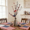 thumbnail image 1 of Tige de Pulvérisation de Fleurs Artificielles Rouges, Blanches et Bleues Patriotiques pour Arrangements Floraux de Vacances, Centre de Table, Décoration de Manteau, Célébration de la Fête de l'Indépendance, Mélange Patriotique de Pulvérisation de Fleurs, 1 of 6
