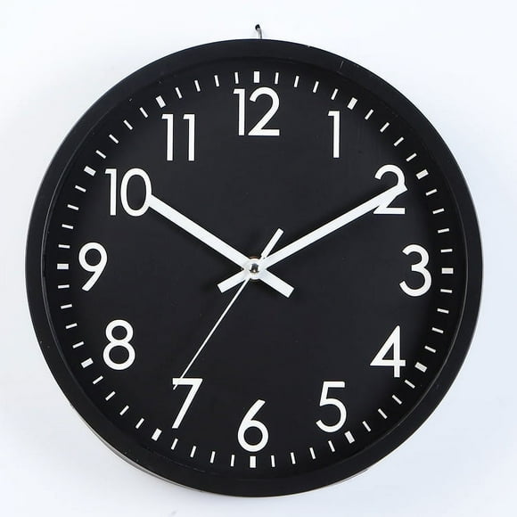 Horloge Murale Moderne Horloges Murales à Piles 10 Pouces Simple Silencieuse Sans Tic-Tac Horloge Décorative pour Cuisine Bureau Extérieur Chambre Salon École Salle de Classe