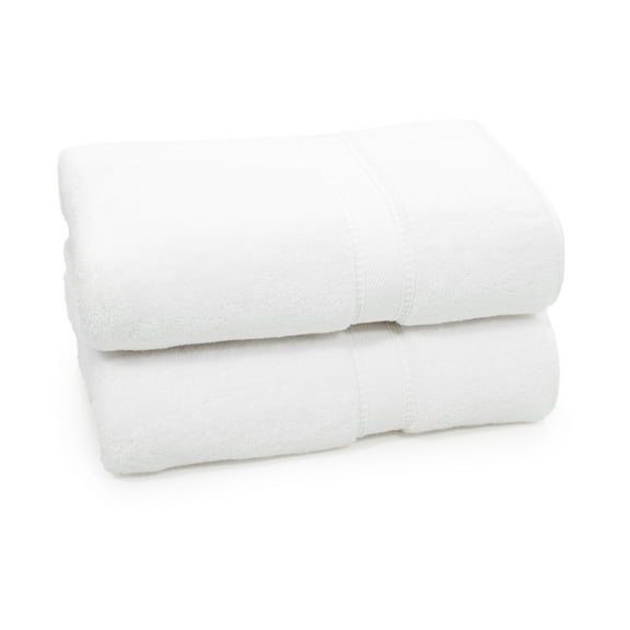 Authentic Hotel and Spa Turkish Cotton Bath Towels (Set of 2) White
