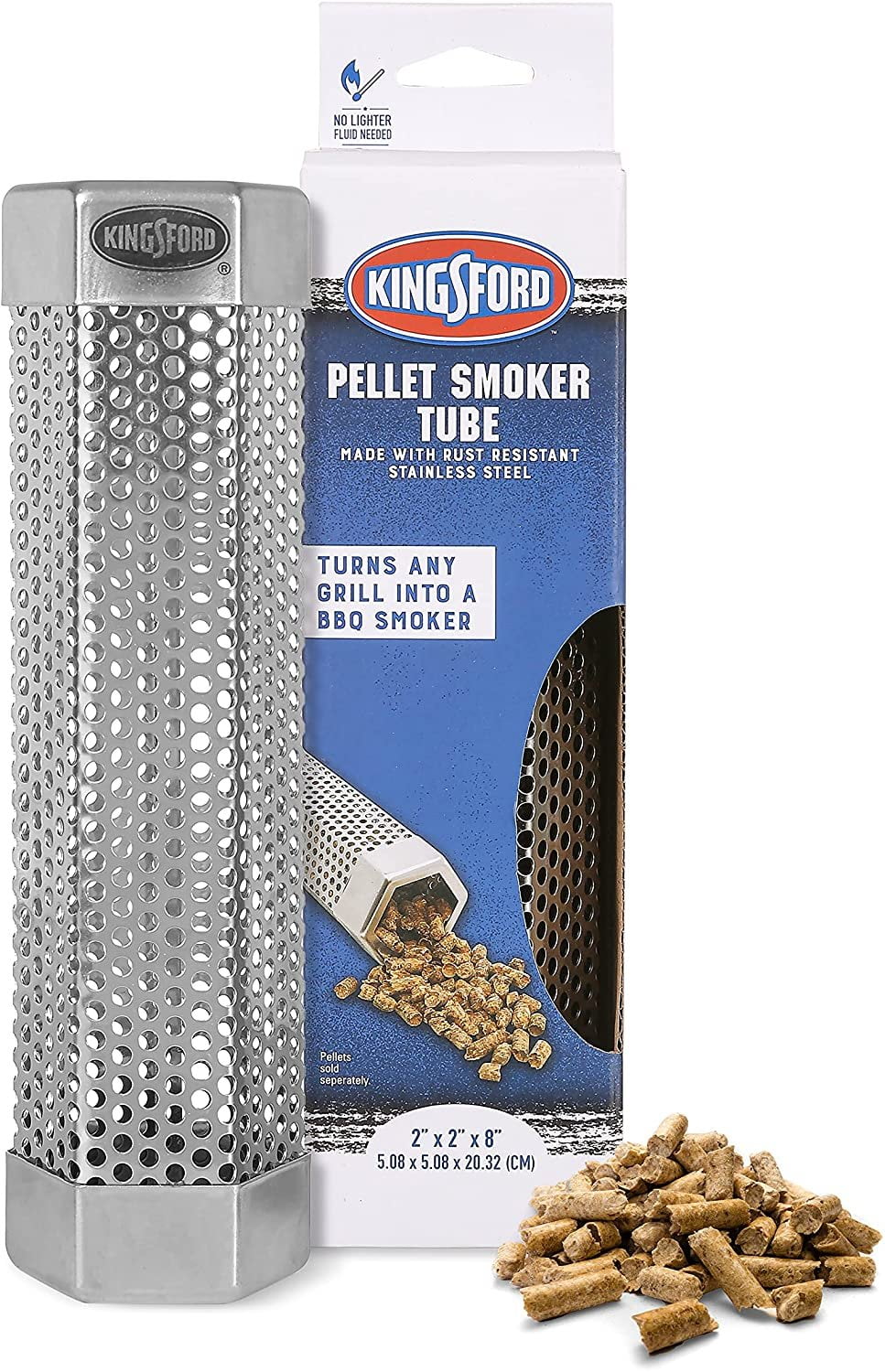 Kingsford 8 Inch Pellet Smoker Tube Hexagon With Box Pellet Tube Smoker