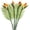 (c)31.5 Inch Yellow(8 Pcs), variant on 8 count Bird of Paradise Artificial Combo Palm Leaves,4 Faux Bird of Paradise with 4 Artificial Palm Leaves for Wedding Garden Office Indoor and Outdoor Decor(Orange)