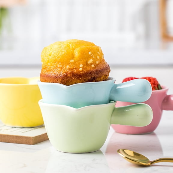 Jiyike 70ML Mini Ceramic Cooking Pot with Single Handle, Small Porridge Pan, Casserole Cookware for Kitchen Use