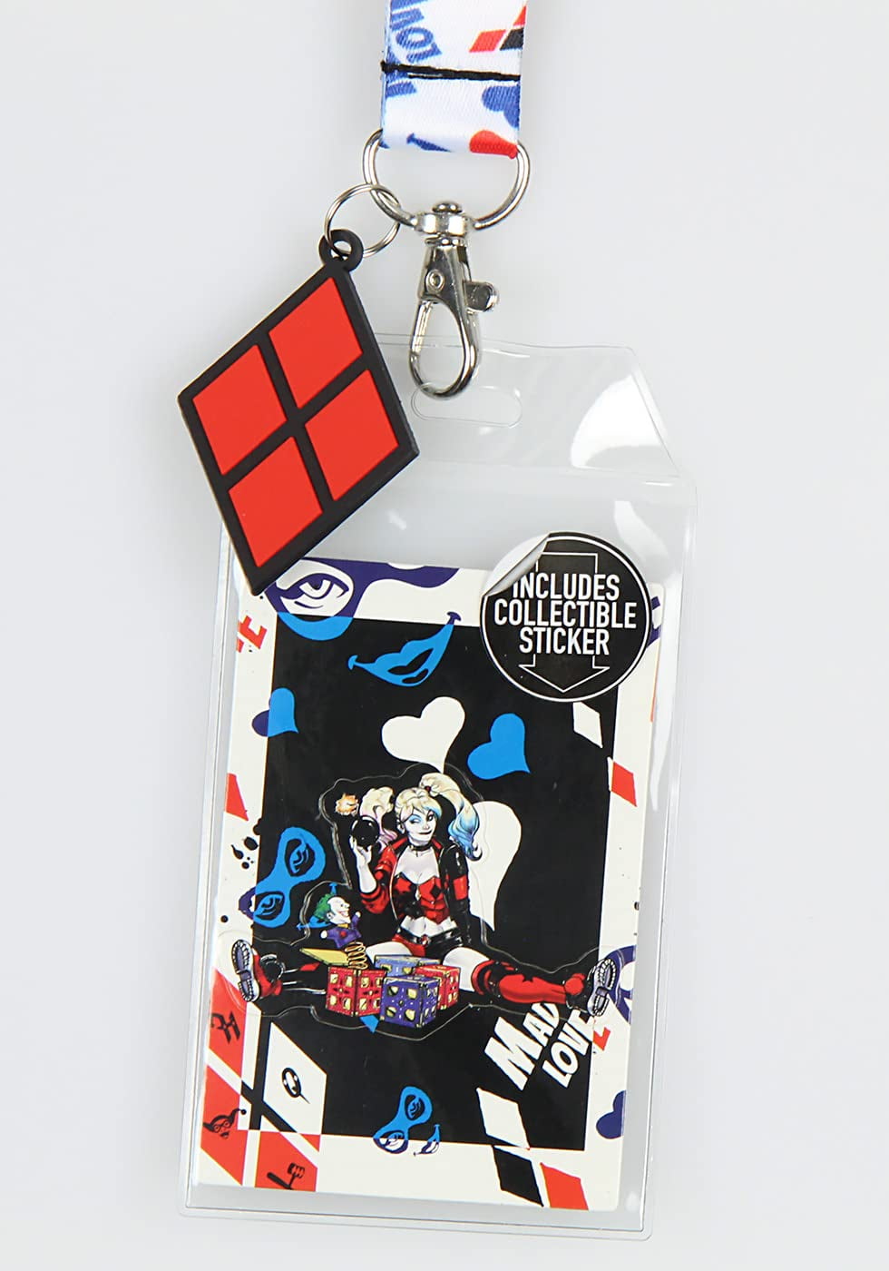 DC Comics Harley Quinn Mad Love Lanyard ID Badge Holder with