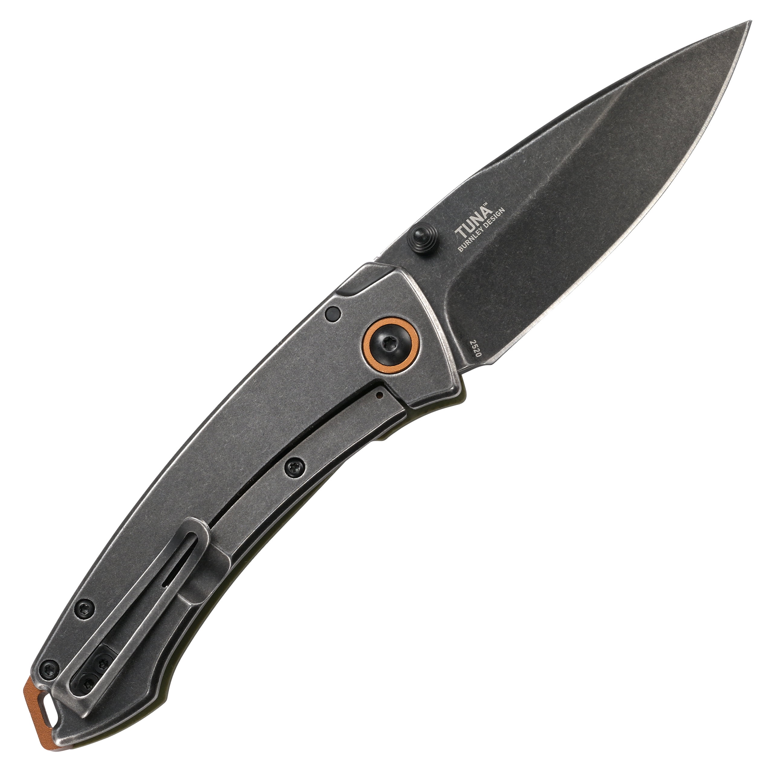 CRKT Tuna Everyday Carry EDC Pocket Folding Knife with Frame Lock: Stainless Steel Plain Edge Blade, G10 Handle, Pocket Clip, 2520